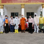 ปทุมธานี ปฏิบัติการฉีดพ่นยาฆ่าเชื้อไวรัสโควิด-19 ในตลาดสี่มุมเมืองและพื้นที่ชุมชนใกล้เคียง