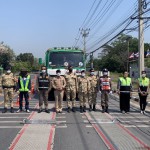 ปทุมธานี-อำเภอคลองหลวง แขวงทางหลวงชนบทปทุมธานีและสภ.คลองห้าร่วมกันตั้งด่านช่างน้ำหนักยานพาหนะคลื่อนที่
