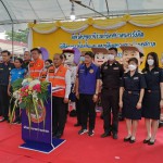 ปทุมธานี เปิดศูนย์ปล่อยขบวนรณรงค์ป้องกันลดอุบัติเหตุช่วงสงกรานต์