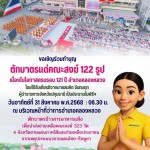 ขอเชิญร่วมทำบุญตักบาตรแด่คณะสงฆ์ 122 รูป เนื่องในโอกาสครบรอบ 121 ปี อำเภอคลองหลวง จังหวัดปทุมธานี ขอเชิญร่วมทำบุญตักบาตรแด่คณะสงฆ์ 122 รูป เนื่องในโอกาสครบรอบ 121 ปี อำเภอคลองหลวง จังหวัดปทุมธานี