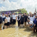 ปทุมธานี ปลัดจังหวัดปทุมธานี หอการค้าจังหวัดปทุมธานี อบจ.จังหวัดปทุมธานี กลุ่มผู้ประกอบการรุ่นใหม่ YEC ร่วมบูรณาการลงพื้นที่มอบถุงยังชีพ 300 ถุง เพื่อเป็นขวัญและกำลังใจให้กับพี่น้องชาวตำบลคลองควาย ที่ได้รับผลกระทบน้ำท่วมบ้านเรือน
